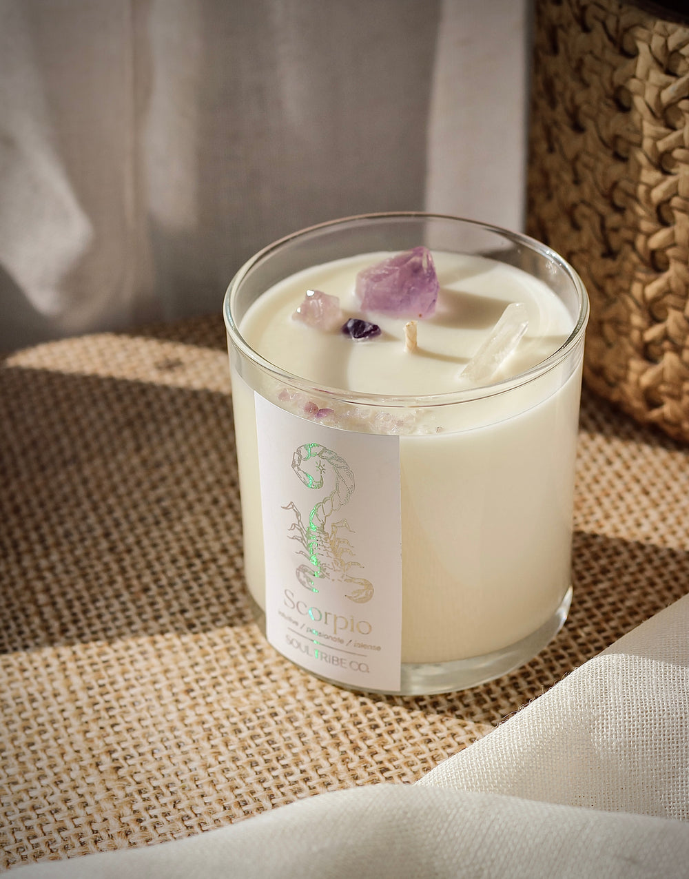 Scorpio Crystal Candle