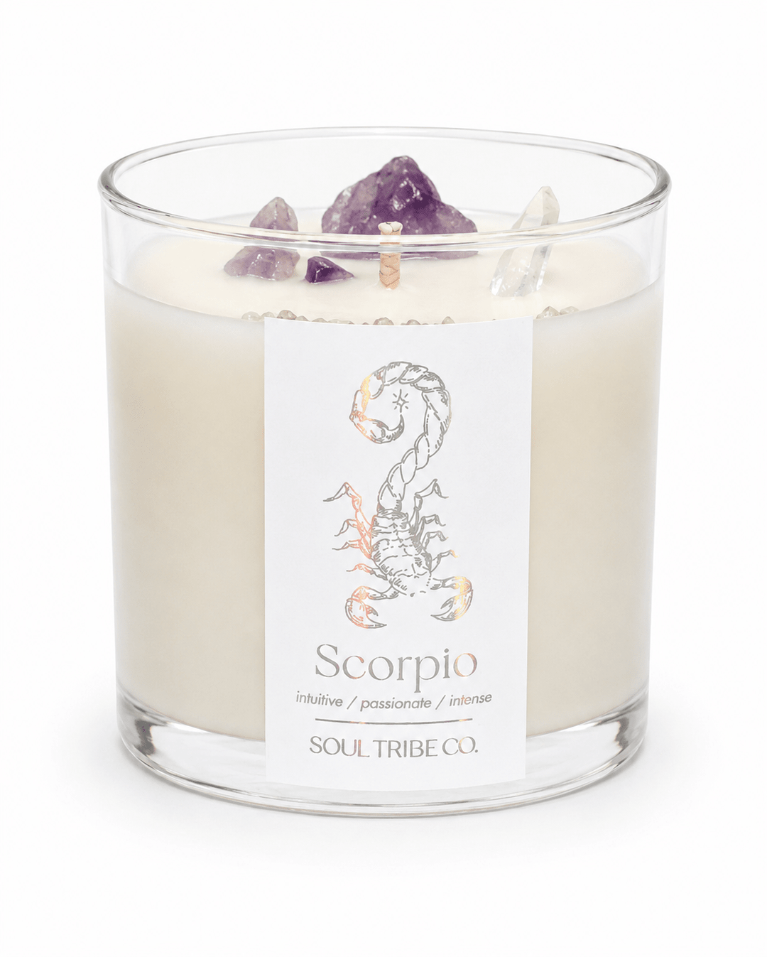 Scorpio Zodiac Crystal Candle - Soul Tribe Co.