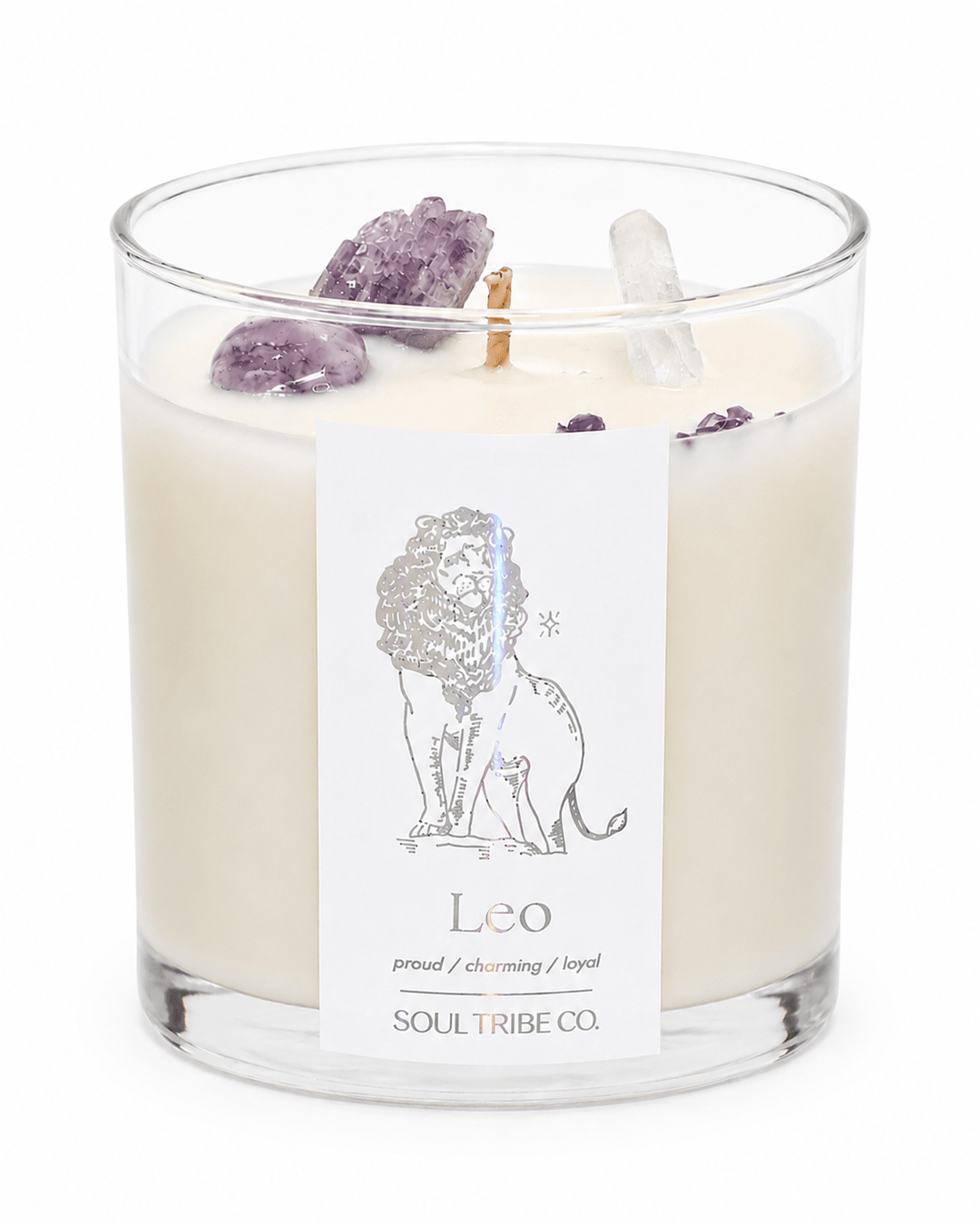 Leo Zodiac Crystal Candle - Soul Tribe Co.