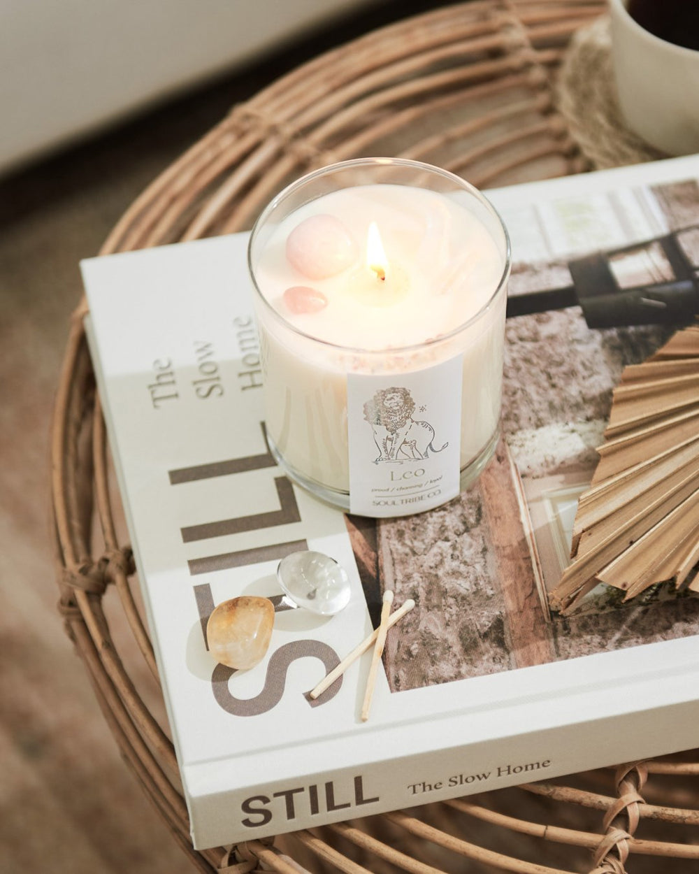 Leo Crystal Candle - Soul Tribe Co.