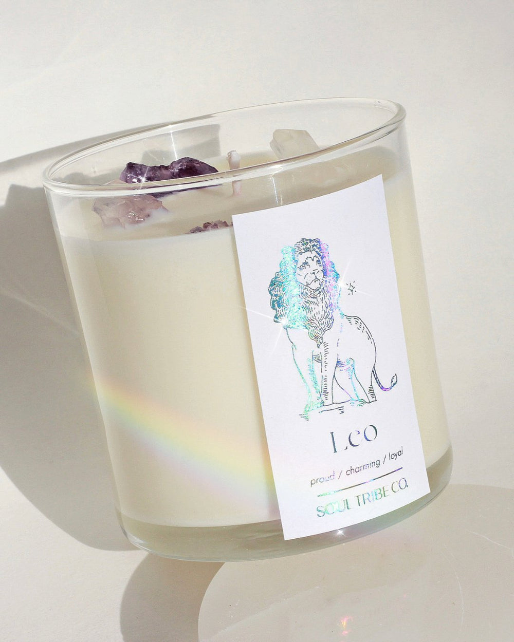 Leo Crystal Candle - Soul Tribe Co.